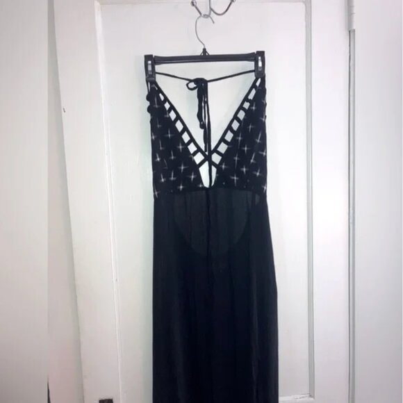 ZHEN NYMPH Zhennymph Free People Festival Black White Backless Cotton Dress M - Picture 5 of 7